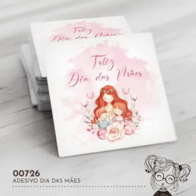 Adesivo Quadrado Dia das Mães - 00726