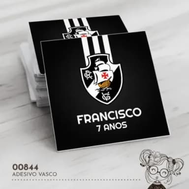 Adesivo Quadrado Vasco - 00844