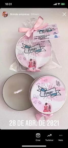 Brinde Empresarial Vela Aromática Dia das Mães