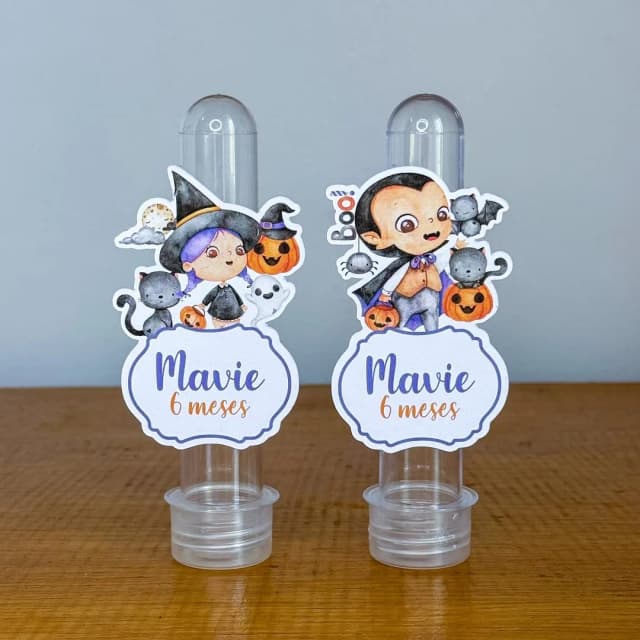 Apliques para Tubetes Personalizados HALOWEEN - Decoração de Festa | Lembrancinhas | Aniversário | Personalizados