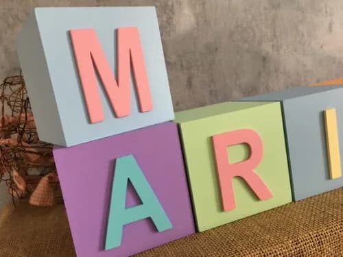 Cubos 10x10cm Linha Collors - Decoração Bebê