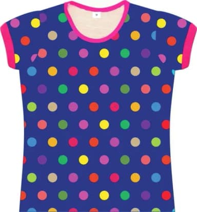 Baby Look Infantil Bolas Coloridas