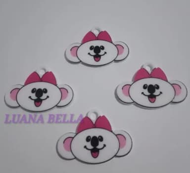 Pingentes de acrílico U.V de Personagem - Kit com 7 unidades