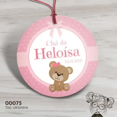 Tag Redonda Ursinha - 00075