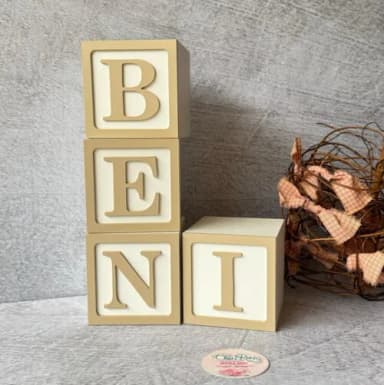 Cubos 8x8cm Decoração Bebê