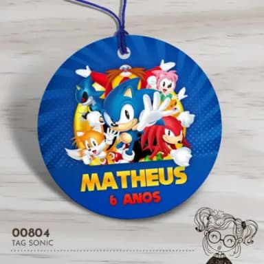 Tag Redonda Sonic - 00804