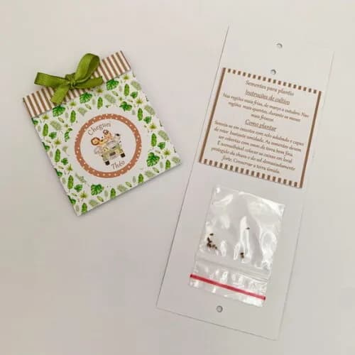 Lembrancinha Maternidade Sachê Sementinha Safari