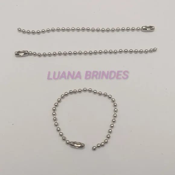 Corrente de Bolinha em Prata 1,5mm com 10cm - Pct C/20 Unid
