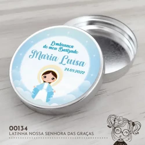 Latinha Adesivada Nossa Senhoras das Graças - 00134