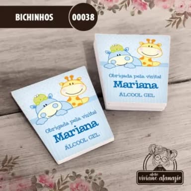 Adesivo Bisnaga Álcool Gel Bichinhos - 00038