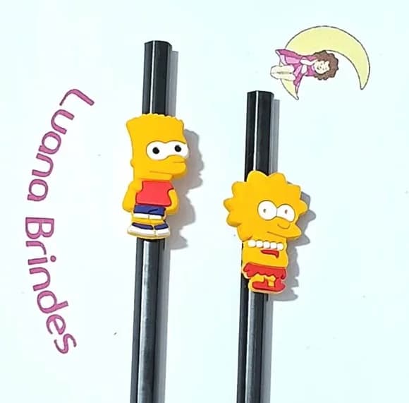 Ponteira P/lápis Simpsons Emborrachado Pacote com 6 Unidades