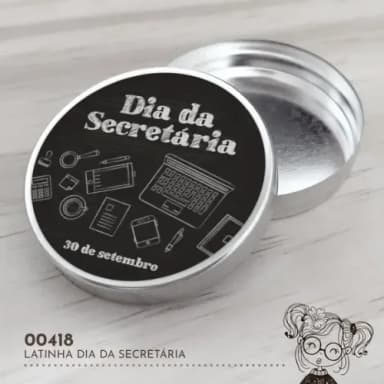 Latinha Adesivada Dia da Secretária - 00418