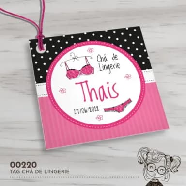Tag Quadrada Chá de Lingerie - 00220
