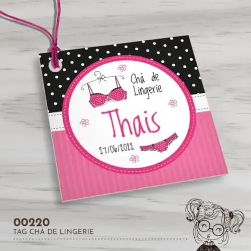 Tag Quadrada Chá de Lingerie - 00220