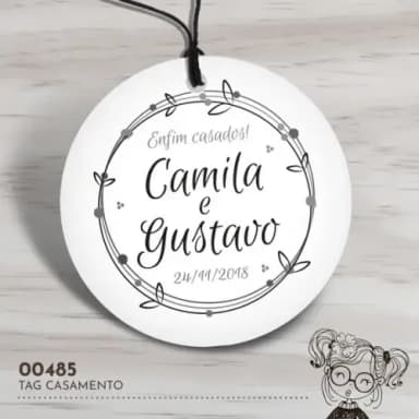 Tag Redonda Casamento - 00485