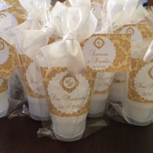 Lembrança para Madrinha de Casamento hidratante Ouro
