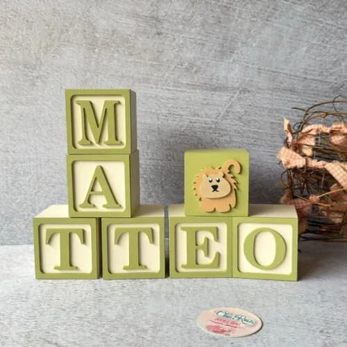 Safari Cubos 6x6cm - Decoração Bebè