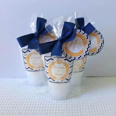 Lembrancinha Maternidade Hidratante Chevron Azul Marinho