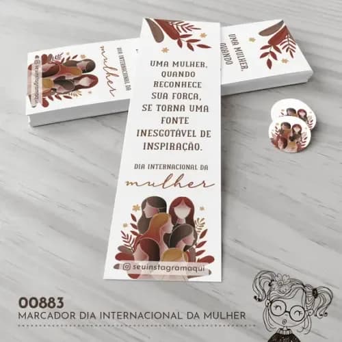 Marcador de Livro Dia Internacional da Mulher - 00883