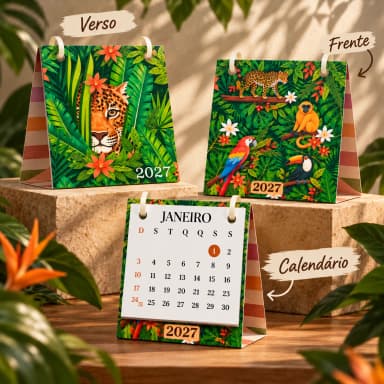 Calendário de Mesa 2027 - Tropical