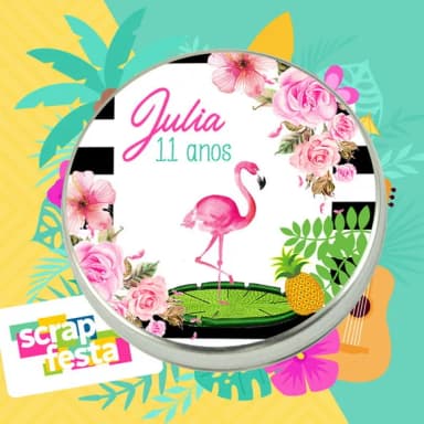 Latinhas Personalizadas Tropical Flamingos