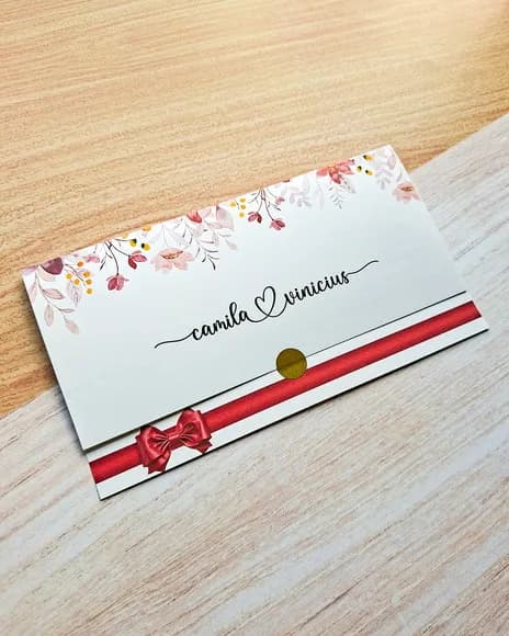 Convite Casamento Tipo Carta - Flores