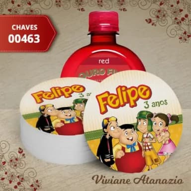 Adesivo Água Ouro Fino Turma do Chaves - 00463
