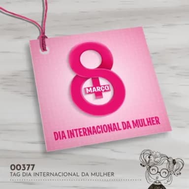 Tag Quadrada Dia Internacional da Mulher - 00377