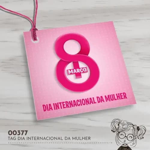 Tag Quadrada Dia Internacional da Mulher - 00377