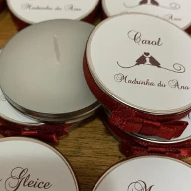 Lembrança Madrinha Casamento vela aromática