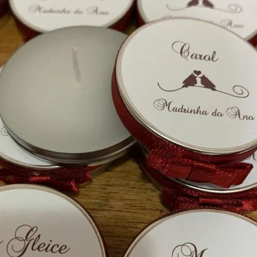 Lembrança Madrinha Casamento vela aromática