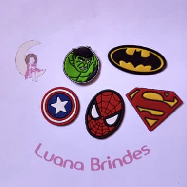 Apliques Simbolo Super Heroi de Pacote com 6unidades