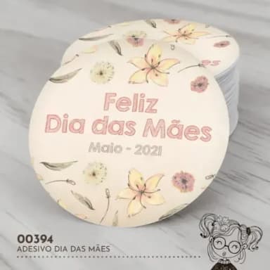 Adesivo Redondo Dia das Mães - 00394
