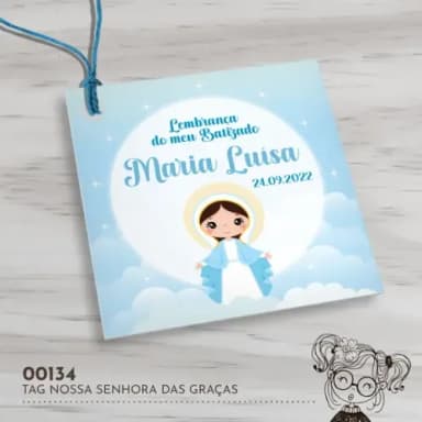 Tag Quadrada Nossa Senhora das Graças - 00134