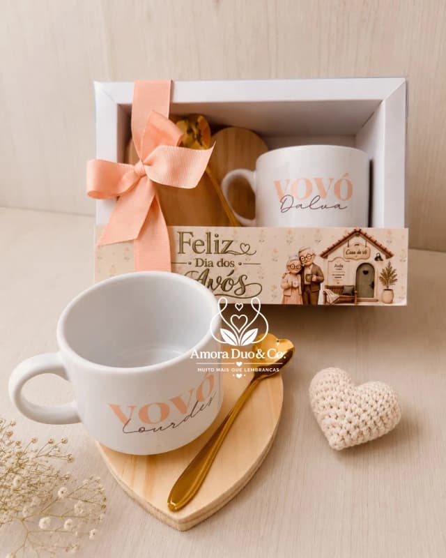 Kit Presente Dia dos Avós – UMA Xícara Personalizada