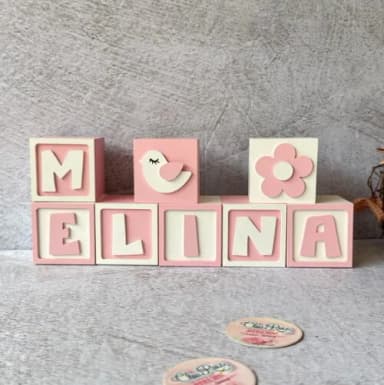 Tons Pastel Cubos 6x6cm Ts- Decoração Bebê