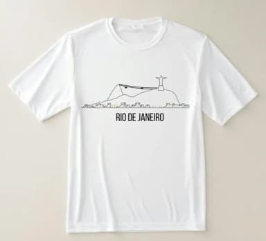 Camiseta Minimalista Rio de Janeiro Cristo Redentor