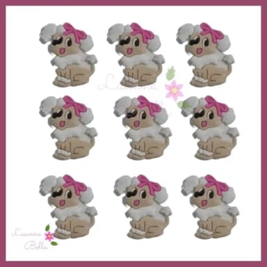 Aplique Emborrachado Modelo Cachorrinha - pcts c/7unds