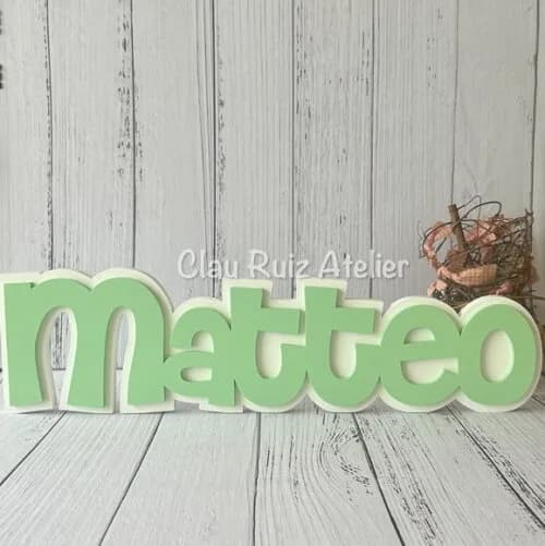 Nomes em Sobreposição Decoração de Bebê