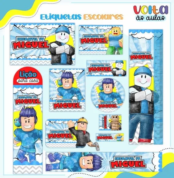 60 Etiquetas Escolares
