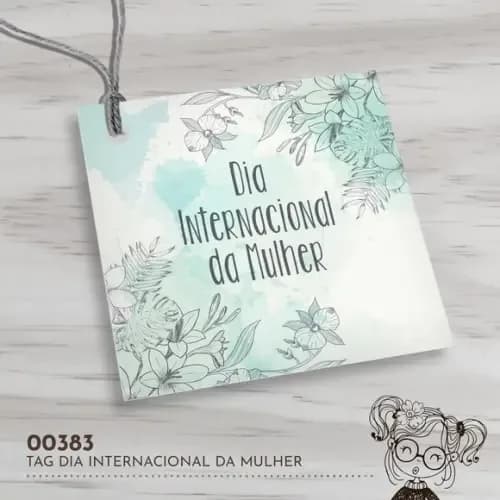 Tag Quadrada Dia Internacional da Mulher - 00383