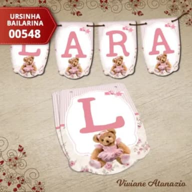 Bandeirola Ursinha Bailarina - 00548