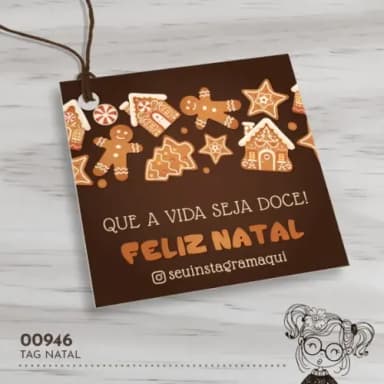 Tag Quadrada Natal - 00946
