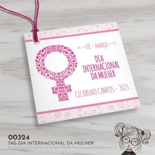 Tag Quadrada Dia Internacional da Mulher - 00324