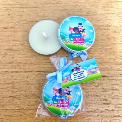Lembrança Aniversário Vela Aromática Mundo Bita Menino