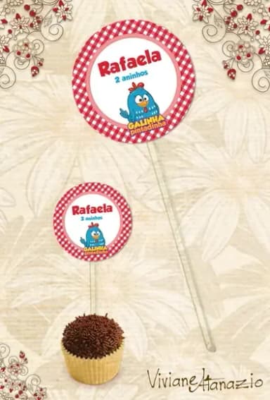 Topper Galinha Pintadinha - 00085