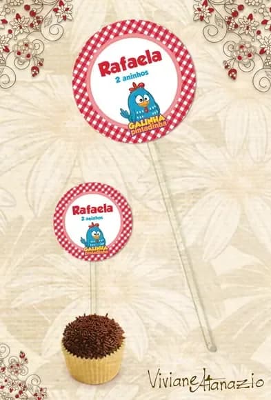 Topper Galinha Pintadinha - 00085