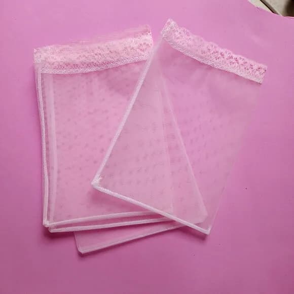 Saquinho Organza Tunil com Renda 9x13cm