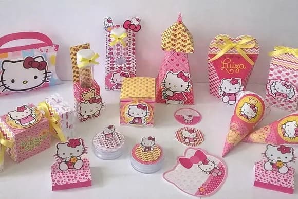 Kit 60 Lembrancinhas Hello Kitty