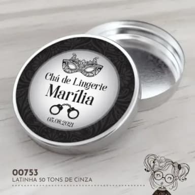 Latinha Adesivada 50 Tons de Cinza - 00753